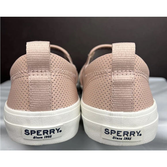 SPERRY Crest Twin Gore Perforated Rose Dust Slip On Loafers Sneakers Sz 10 LKNW! - Picture 5 of 10